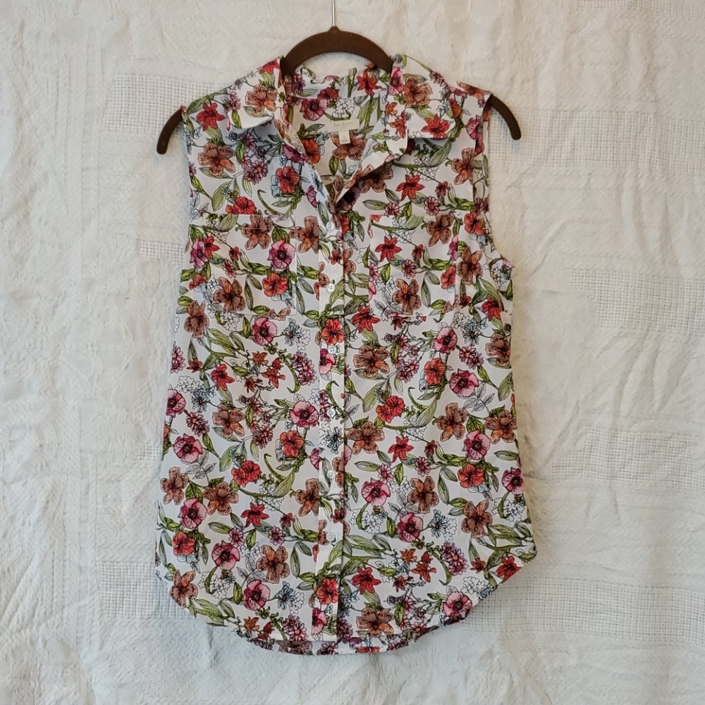 Talbots Floral Tank Size Small